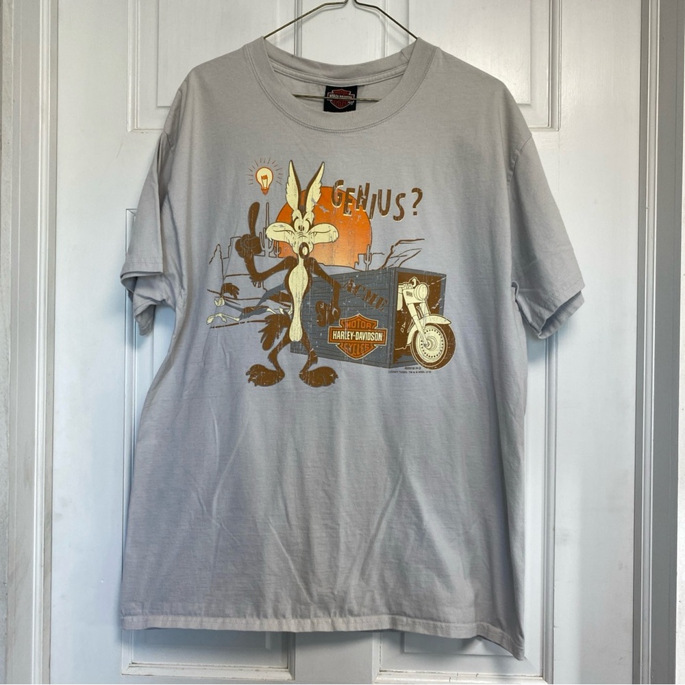 Harley Davidson Looney Tunes T Shirt 2018 Men's L  Wild E Coyote Kentucky